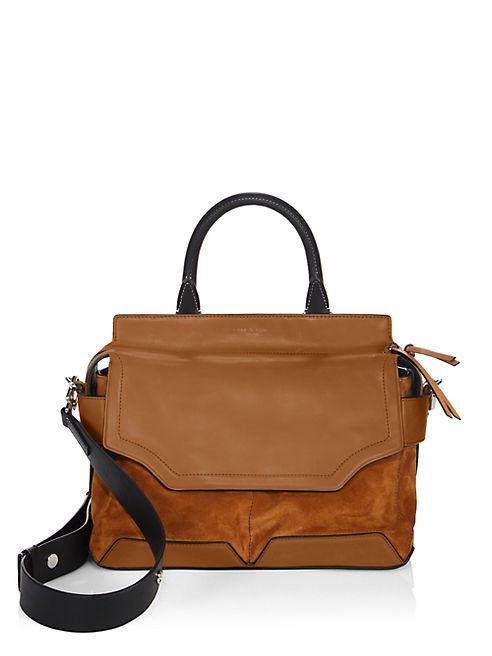 Rag & Bone - Pilot Leather and Suede Satchel