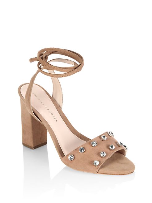 Loeffler Randall - Elayna Studded Suede Ankle-Wrap Sandals