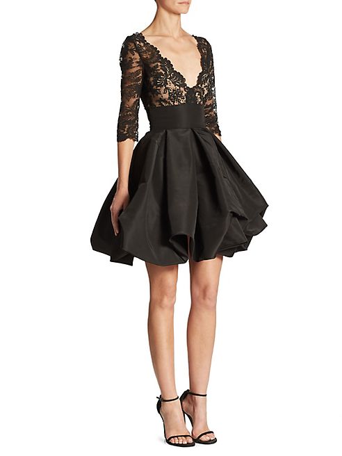 Oscar de la Renta - Silk Lace Dress