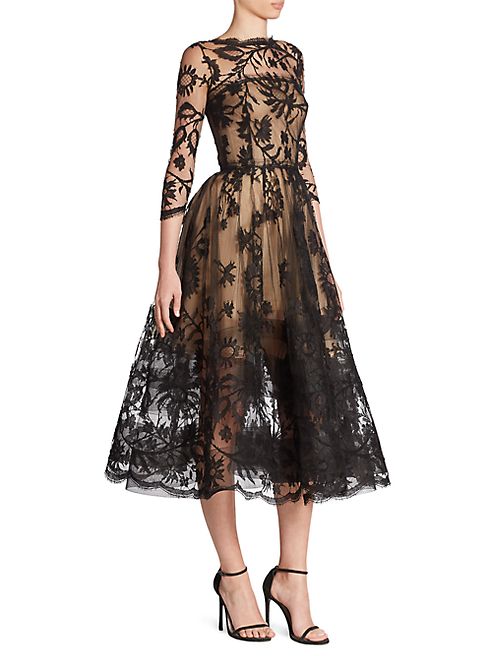 Oscar de la Renta - Lace Midi Dress