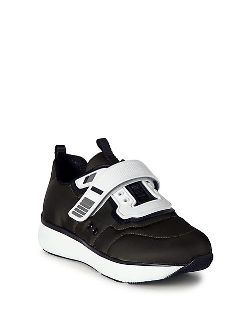 Prada - Leather & Nylon Grip-Tape Platform Sneakers