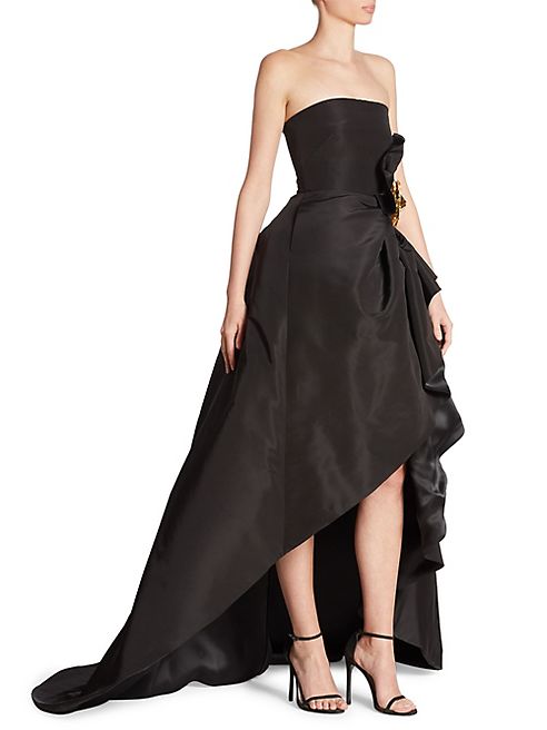 Oscar de la Renta - Strapless Silk Gown