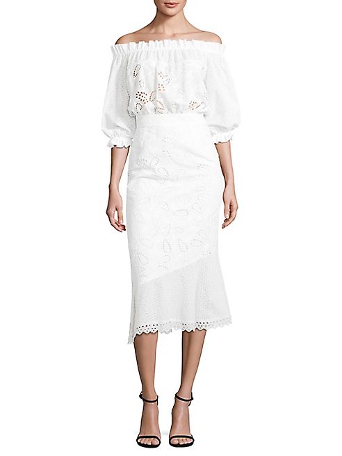 SALONI - Grace Anglaise Cotton Dress