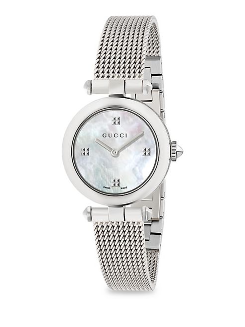 Gucci - Diamantissima Mother-Of-Pearl & Stainless Steel Bracelet Watch