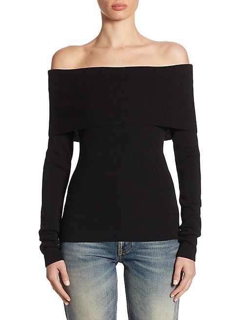 Ralph Lauren Collection - Off-The-Shoulder Wool Top