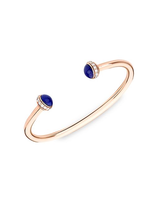 Piaget - Possession Diamond, Lapis Lazuli & 18K Rose Gold Open Bangle