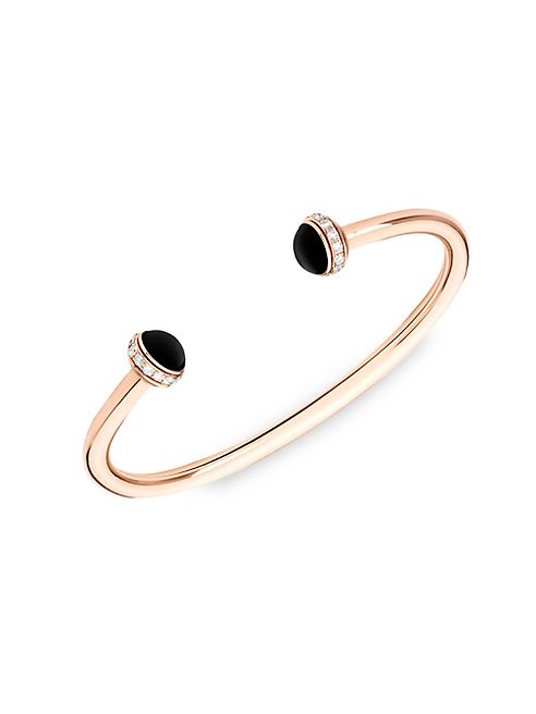 Piaget - Possession Diamond, Black Onyx & 18K Rose Gold Open Bangle