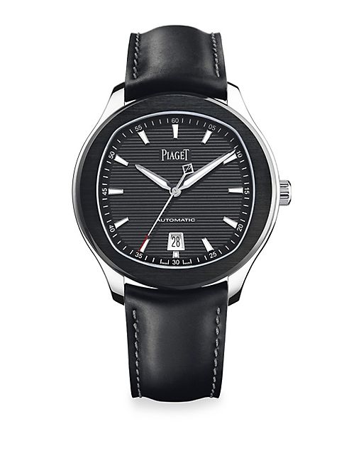 Piaget - Polo S Limited Edition Stainless Steel & Leather Strap Watch