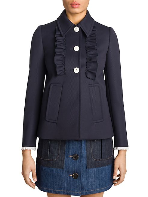 Miu Miu - Ruffled Tech Jacket