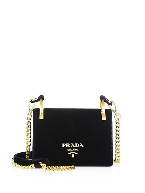 Prada - Pattina Velvet Chain Shoulder Bag