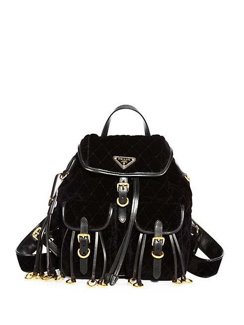 Prada - Quilted Velvet Backpack