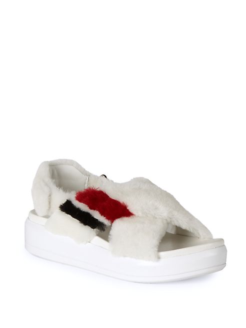 Prada - Shearling Sport Sandals