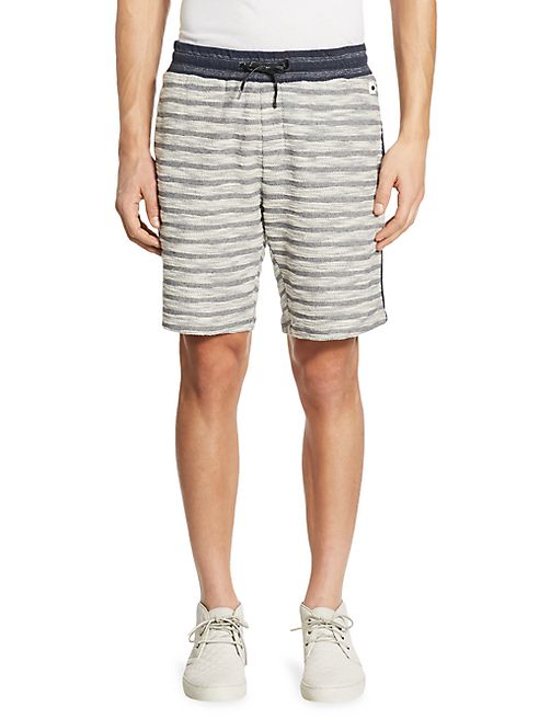 Madison Supply - Striped Knit Cotton Shorts