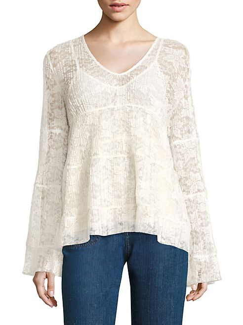 See by Chloé - Plissé Lace Blouse