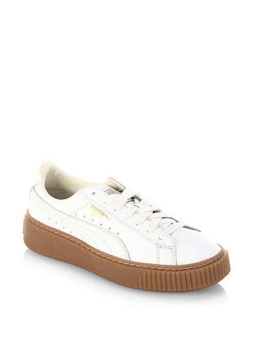 PUMA - Basket Leather Lace-Up Sneakers