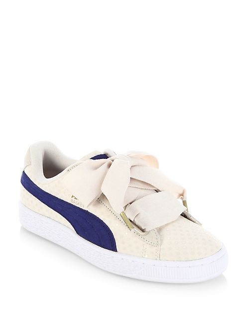 PUMA - Basket Heart Denim Sneakers