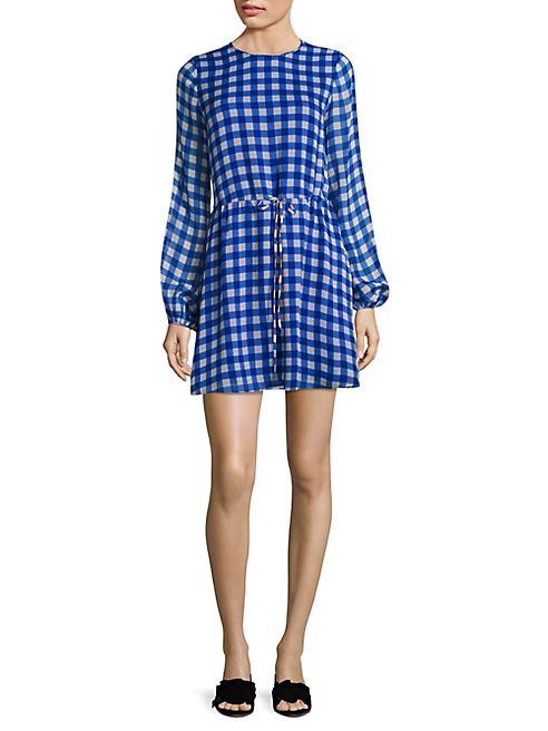 Diane von Furstenberg - Gingham Silk Mini Dress