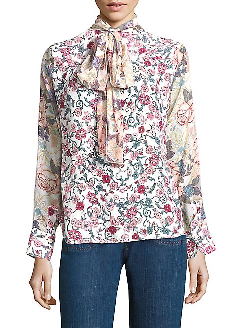 See by Chloé - Floral-Print Tie-Neck Blouse