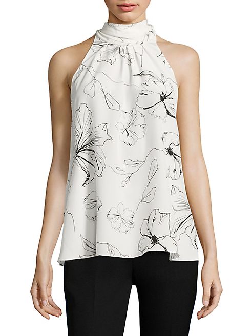 Diane von Furstenberg - Floral-Print Silk Halter Top