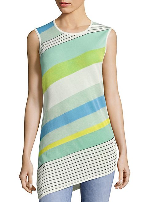 Diane von Furstenberg - Asymmetrical Striped Shell