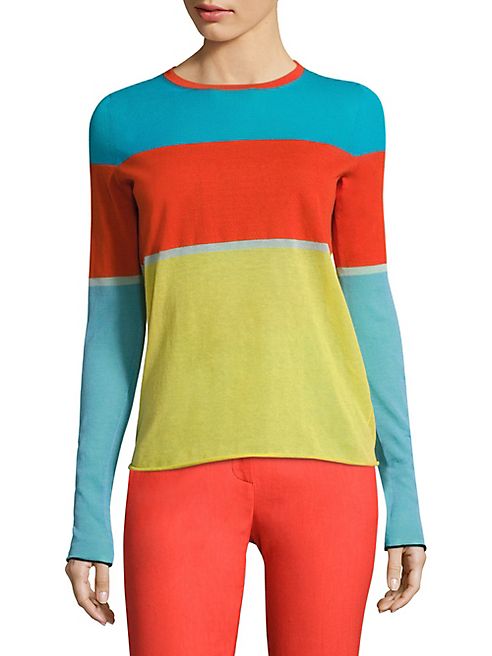 Diane von Furstenberg - Colorblock Long Sleeve Tee