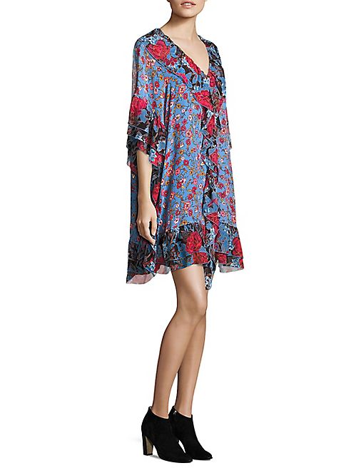 See by Chloé - Ruffled Floral-Print Silk Caftan