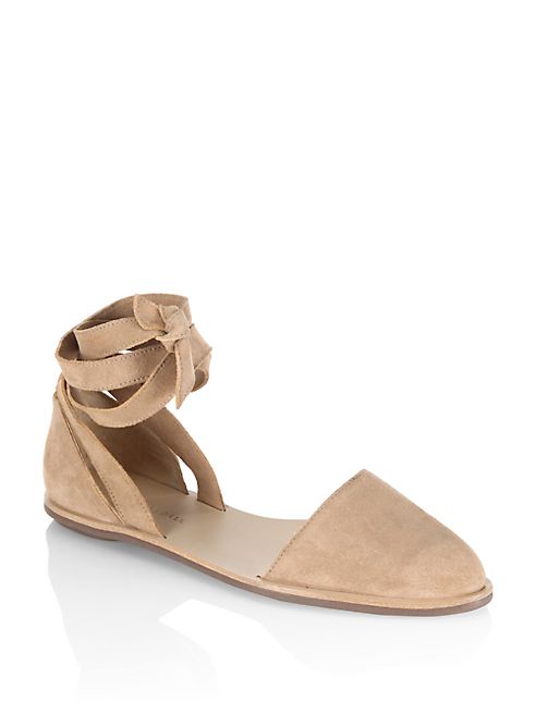 Loeffler Randall - Dina Split Suede Wrap Tie d'Orsay Flats