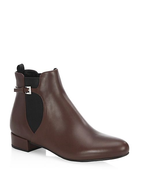 Prada - Leather Chelsea Booties