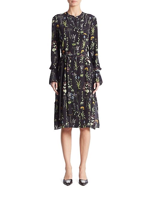 Altuzarra - Leighton Belted Garden-Print Silk Shirtdress