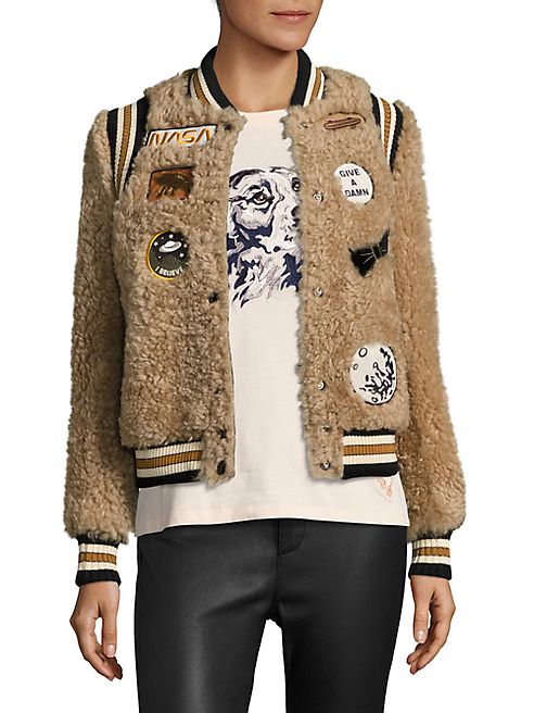 COACH 1941 - Patch Shearling Varsity Jacket