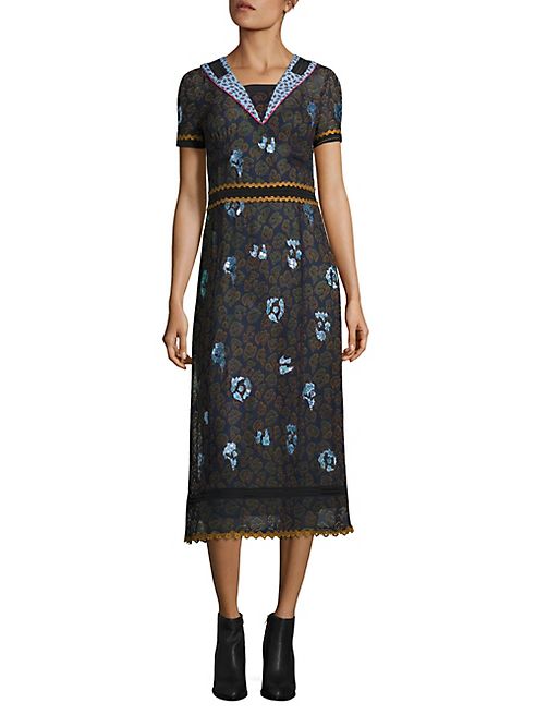 COACH 1941 - Wild Beast Nautical Leopard-Print Midi Dress