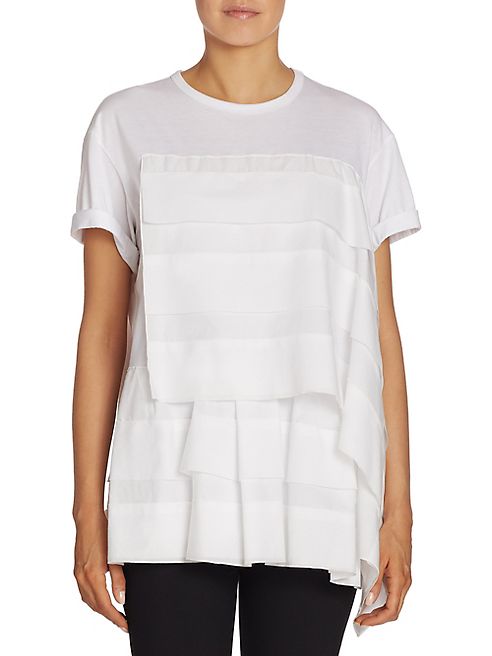 NO. 21 - Asymmetrical Ruffled Tee