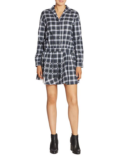 NO. 21 - Studded Plaid Shirtdress