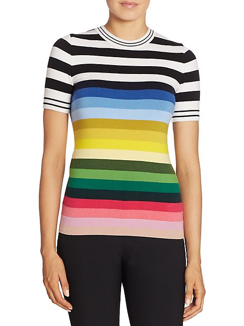 NO. 21 - Rainbow Striped Knit Sweater