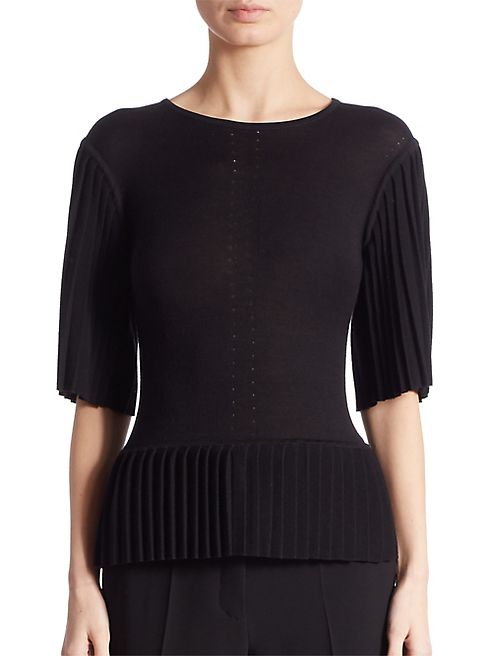 Altuzarra - Tamora Pleated Silk & Cotton Top