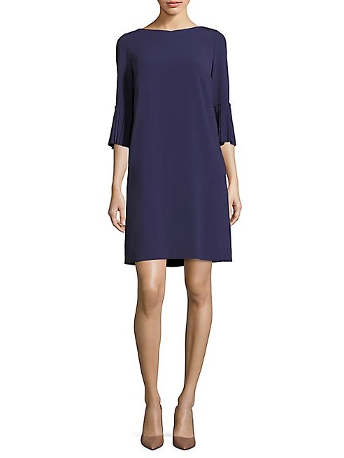 Escada - Pleated Sleeve Shift Dress