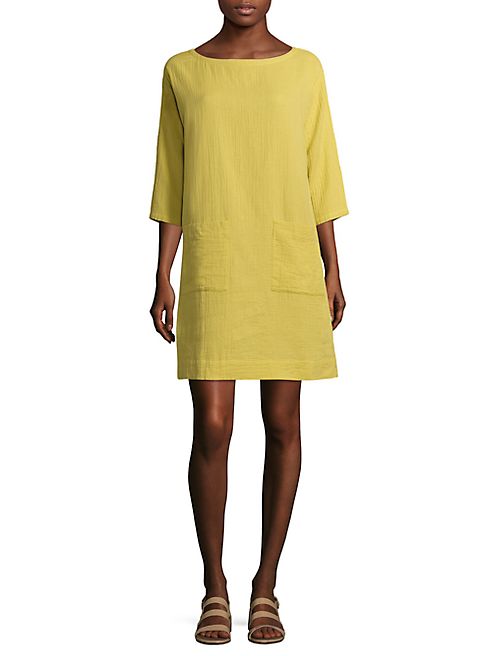 Eileen Fisher - Organic Cotton Boatneck Tunic Dress