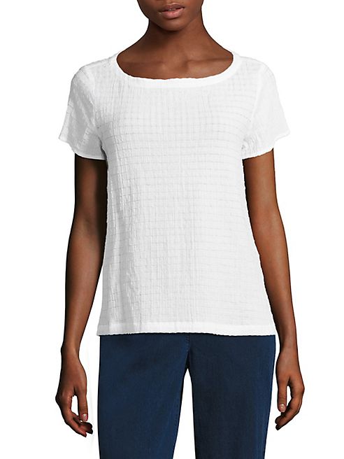 Eileen Fisher - Geometric Voile Top