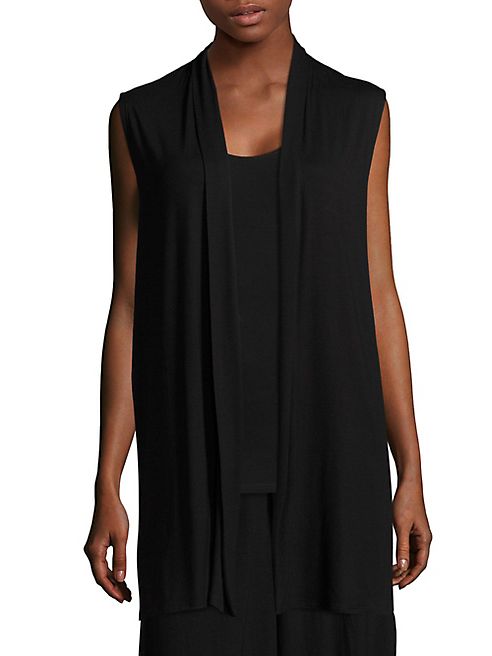 Eileen Fisher - Long Open-Front Vest