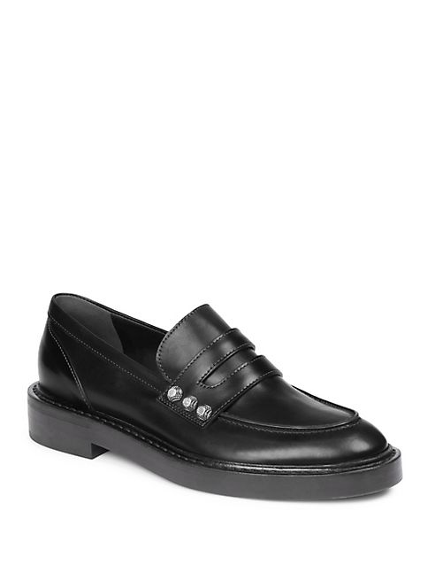 Balenciaga - Studded Leather Loafers