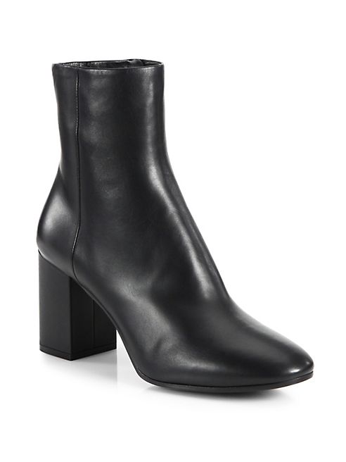 Balenciaga - Leather Block Heel Booties