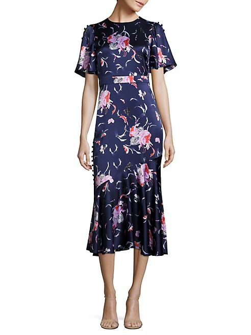 Prabal Gurung - Silk Floral-Print Dress