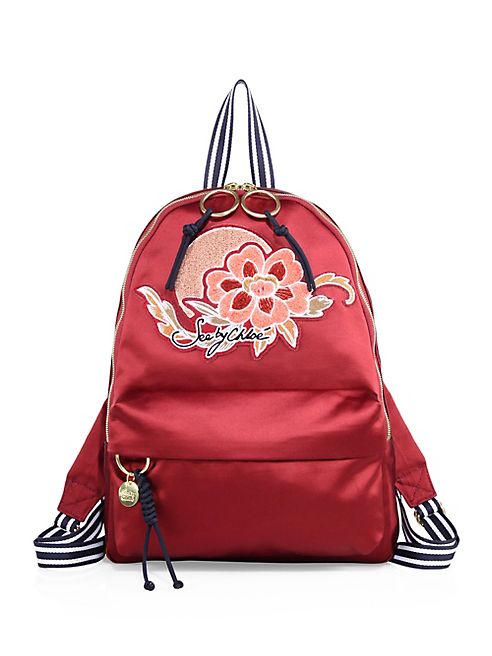 See by Chloé - Andy Satin Embroidered Backpack