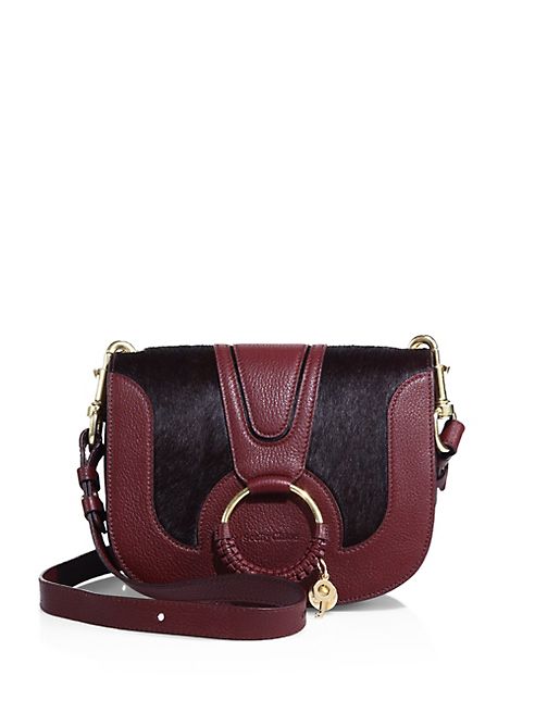 See by Chloé - Hana Small Leather & Calf Hair Crossbody Bag