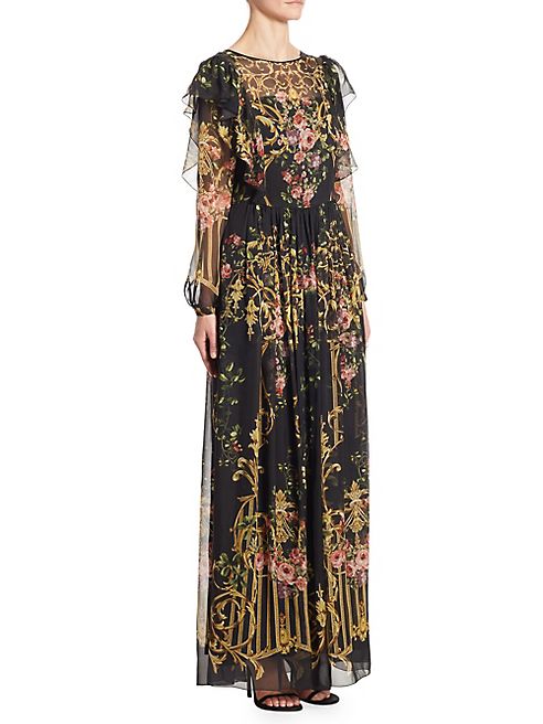 Alberta Ferretti - Silk Ruffle Gown