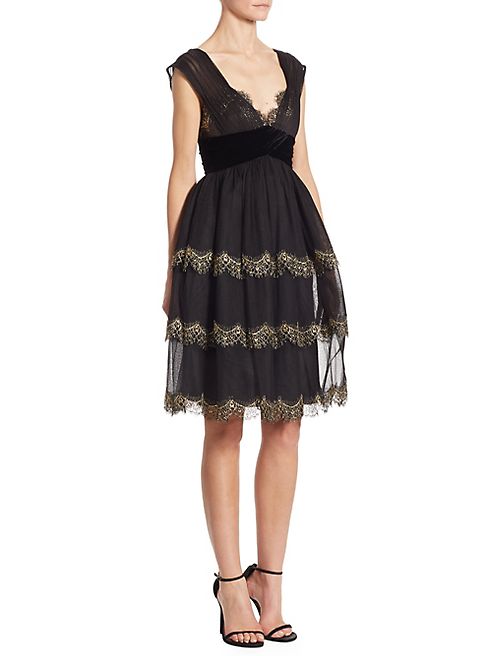 Alberta Ferretti - Silk Lace Dress