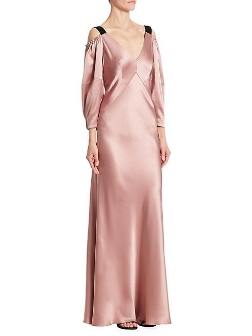 Alberta Ferretti - Cold Shoulder Silk Gown