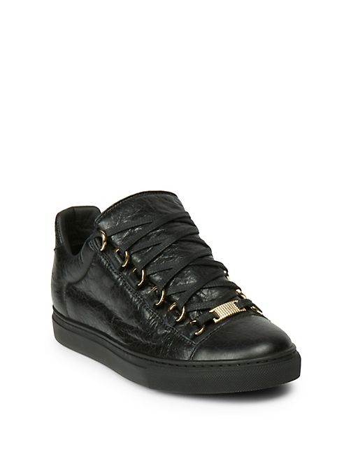 Balenciaga - Arena Leather Low-Top Sneakers