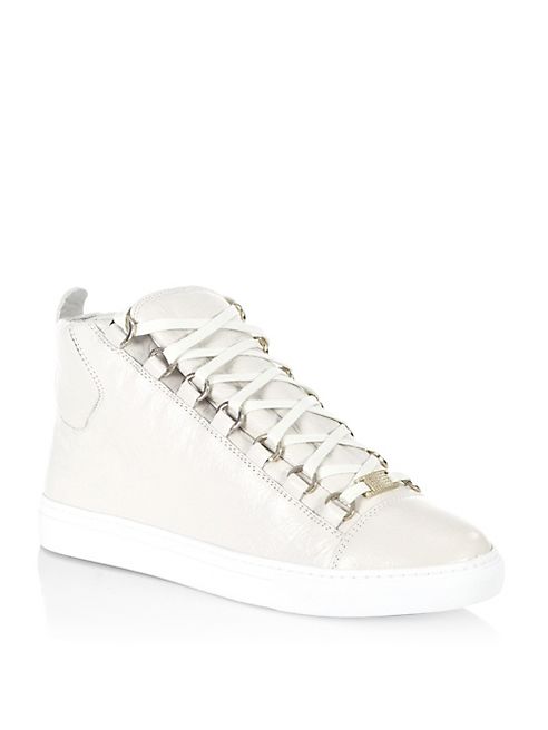 Balenciaga - Arena Leather High-Top Sneakers