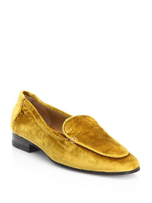 The Row - Adam Velvet Loafers